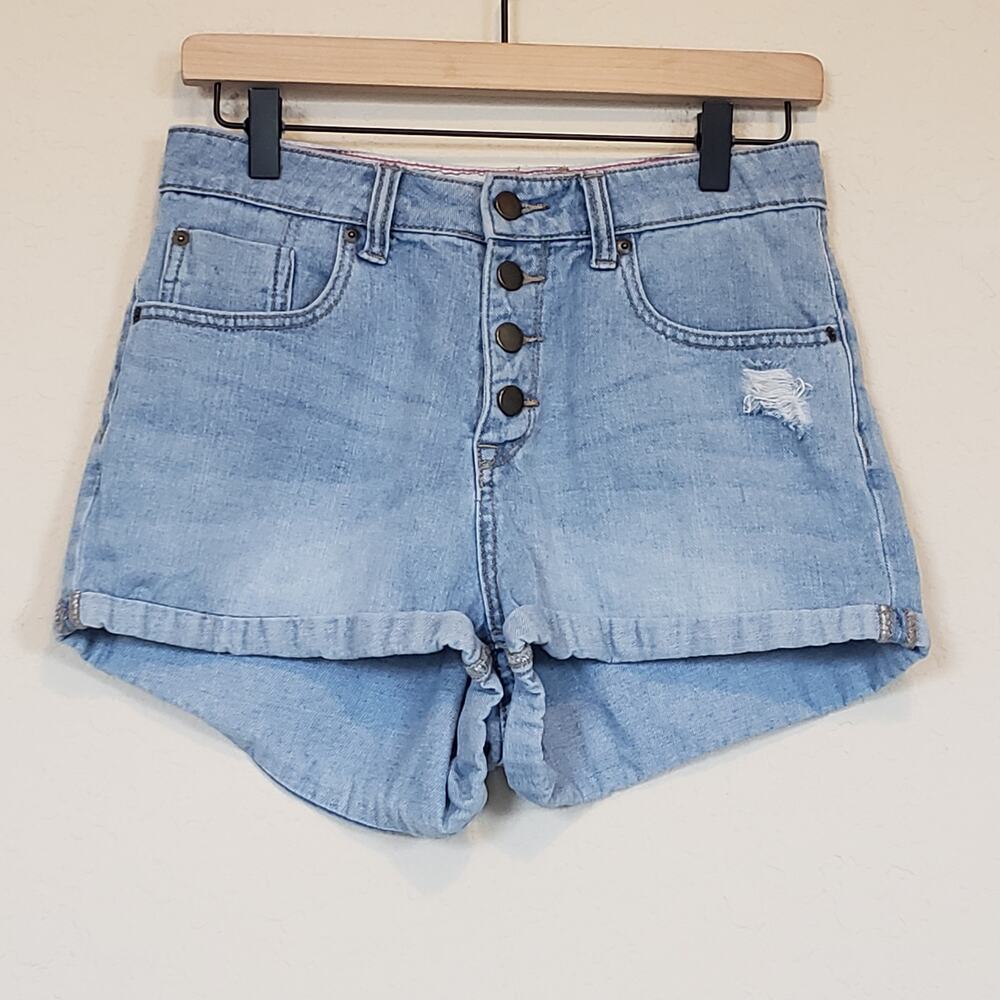 Roxy Button Fly High Rise Shorts Size 28